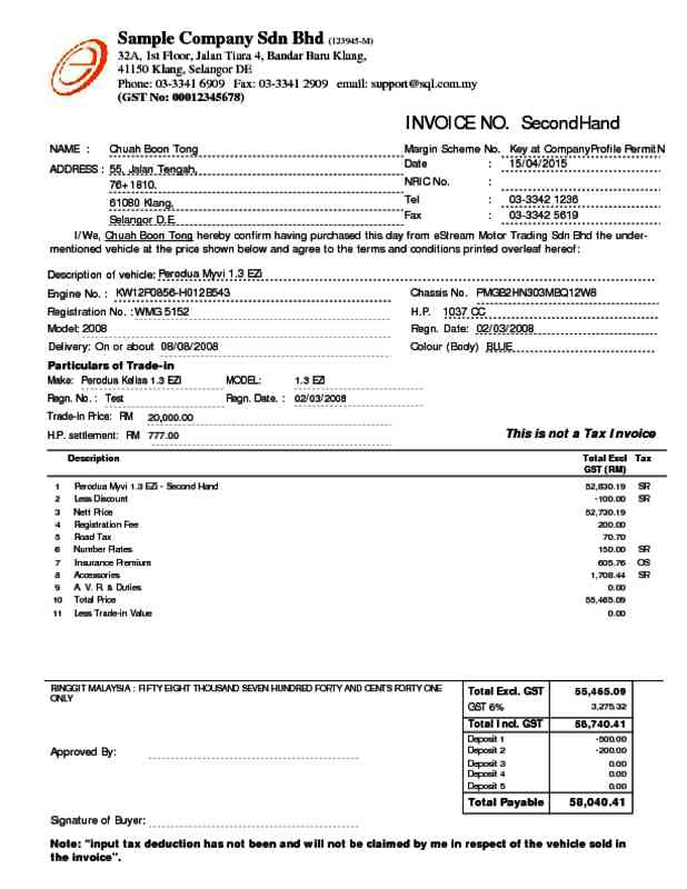 38 Tax Invoice Format2 Margin Scheme
